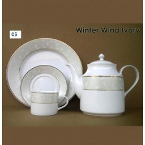 Porcelain Coffee Set - Winter Wind Ivory
