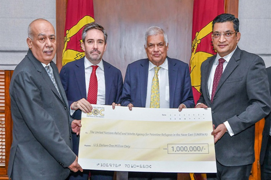 Sri Lanka donates USD 01 mn aid to Gaza’s conflict-affected children